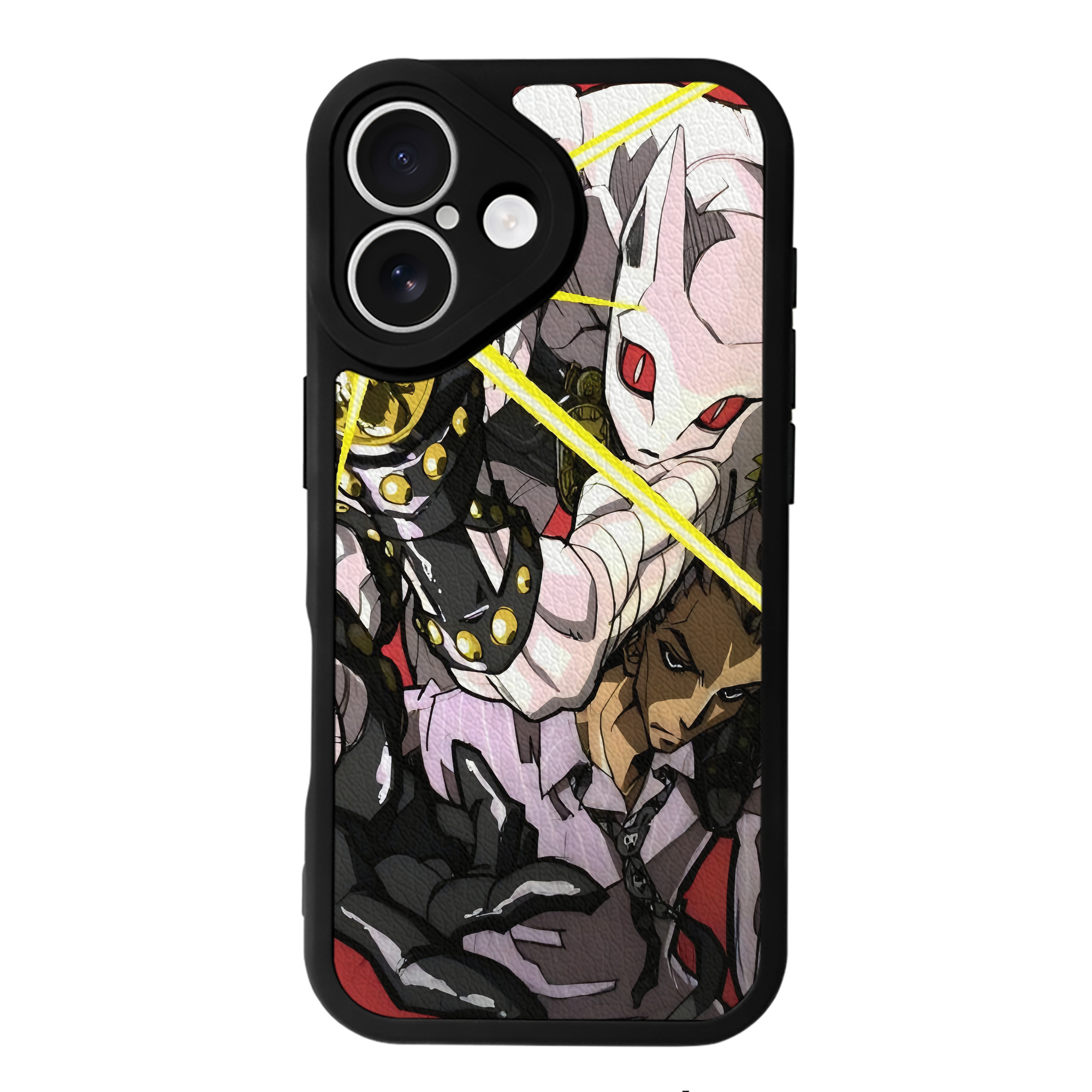 （画像用） ジョジョの奇妙な冒険 JoJo's Bizarre Adventure 【iPhone 16シリーズ対応】シリコンスマホケース（レザー調） 材質：シリコン